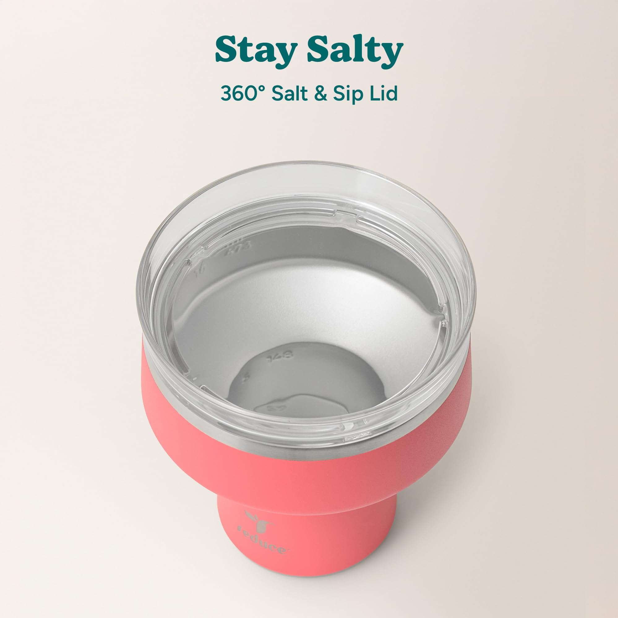 REDUCE Saltini agarre cómodo y base suave para colocar sin ruidos.