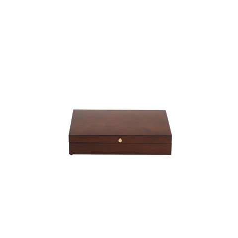 Caja para cubiertos Reed & Barton Eureka en caoba, organización elegante para cocina.