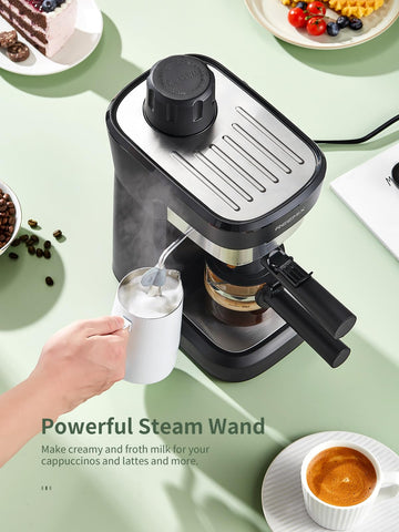 Reemix Máquina de Espresso 6 Bar, taza lista para saborear en casa.
