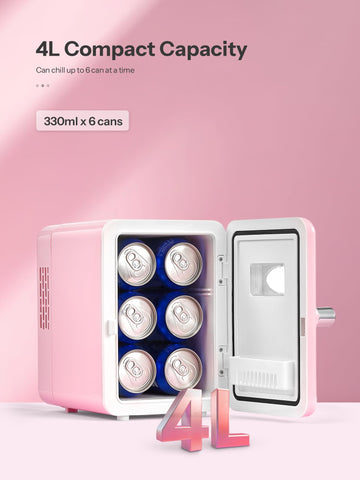 Nevera Reemix 4L, espacio para seis latas y snacks.
