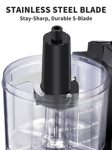 Reemix picadora 1.5 tazas, diseño compacto para espacios pequeños.
