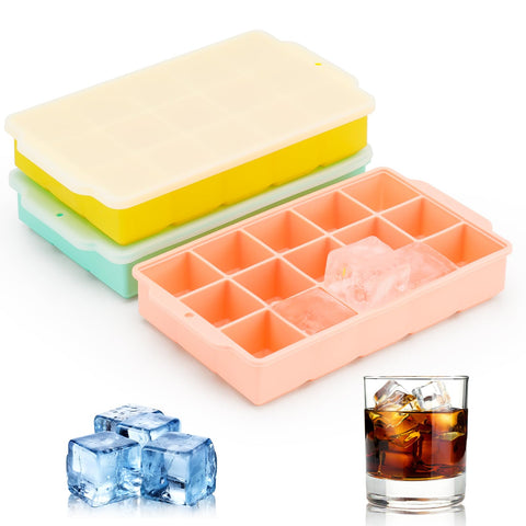 Molde de hielo Reespring con tapa para almacenamiento limpio en el congelador.