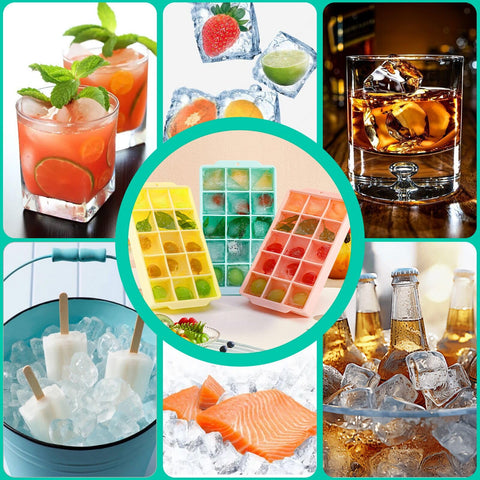 Pack de 3 moldes de hielo Reespring para toda la familia.