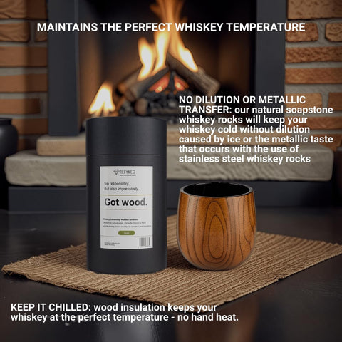 Refyned: juego de vasos bourbon estilo old fashioned para degustación pausada