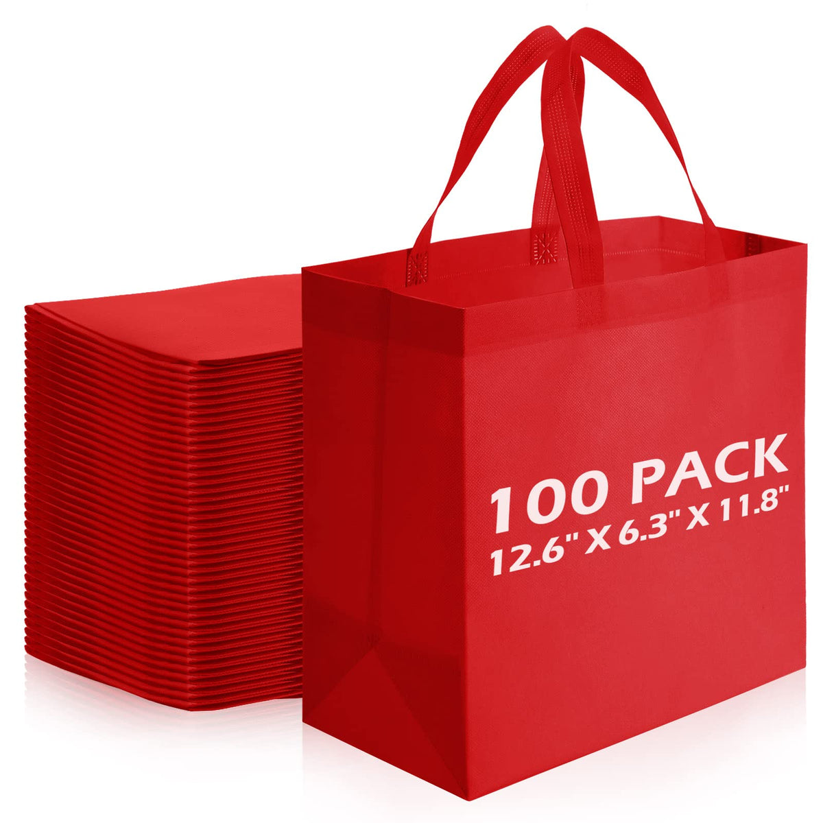 Reginary tote rojas, frontal, ideal para personalización en eventos
