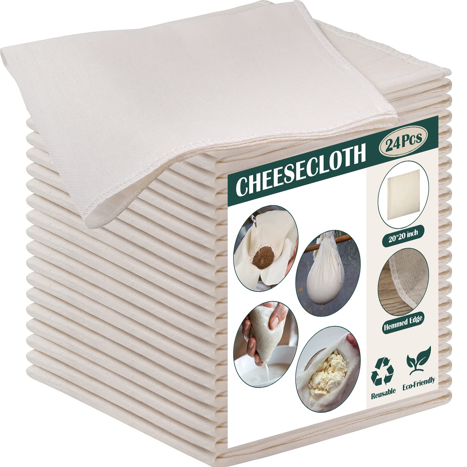 Reginary tela muslin para queso de 50x50 cm con filtrado eficiente.