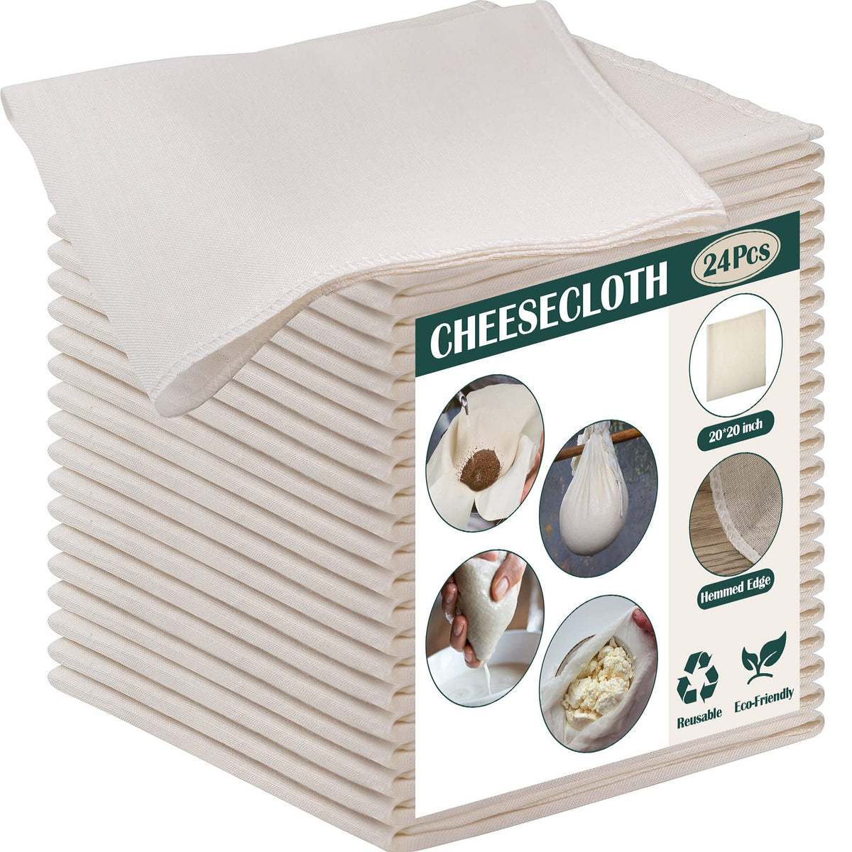 Reginary tela muslin para queso de 50x50 cm con filtrado eficiente.