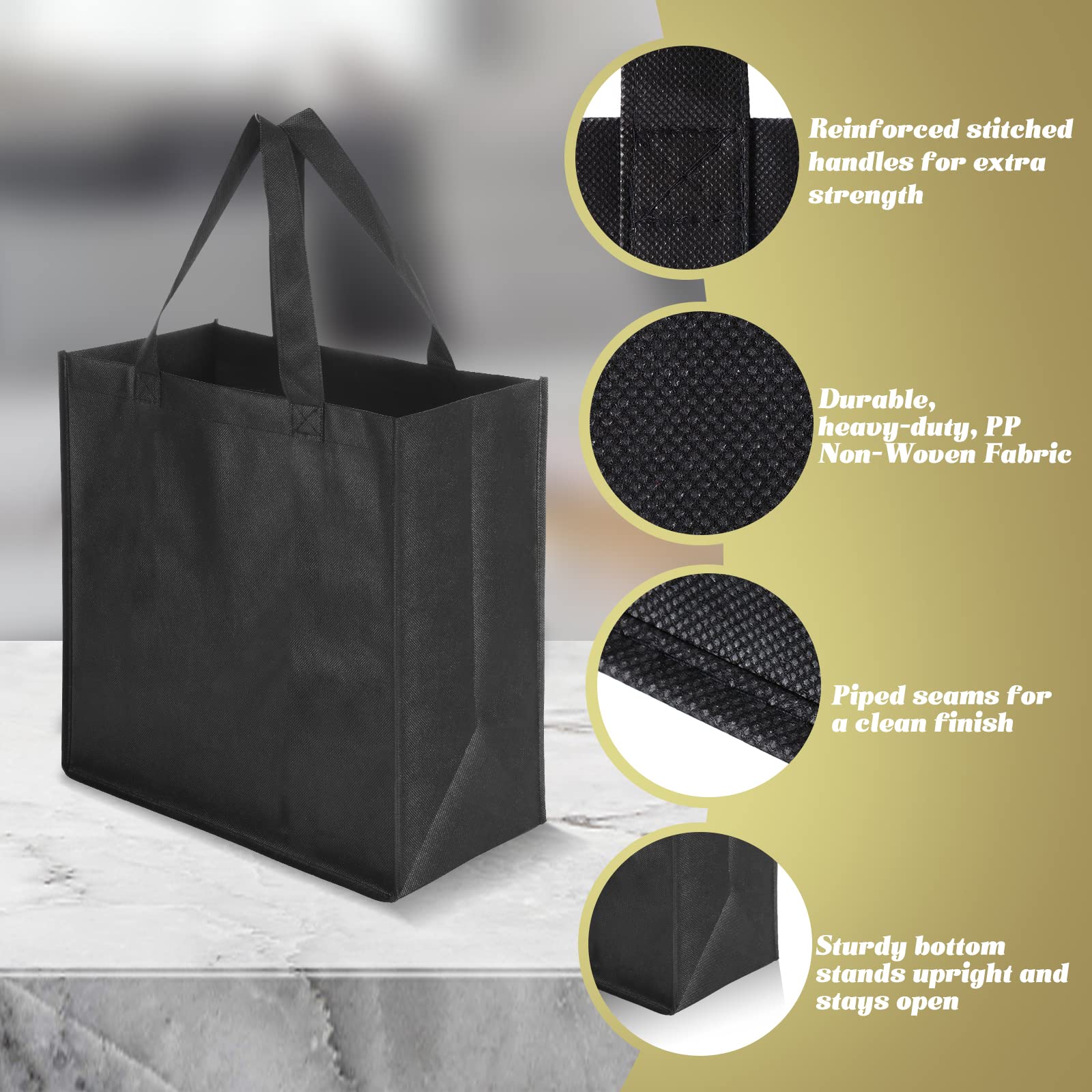 Reginary tote negro para eventos, ideales para regalos