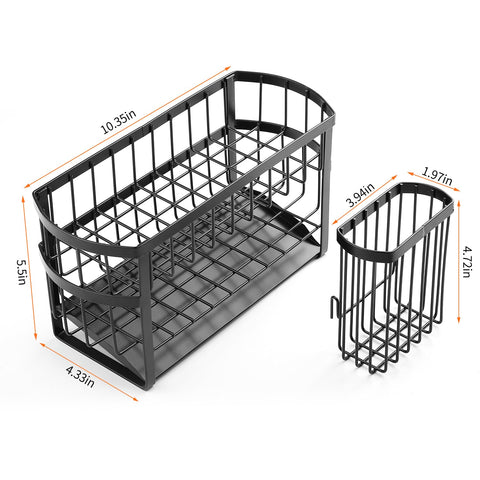 Regogo organizador fregadero con drenaje inclinado, secado eficiente.