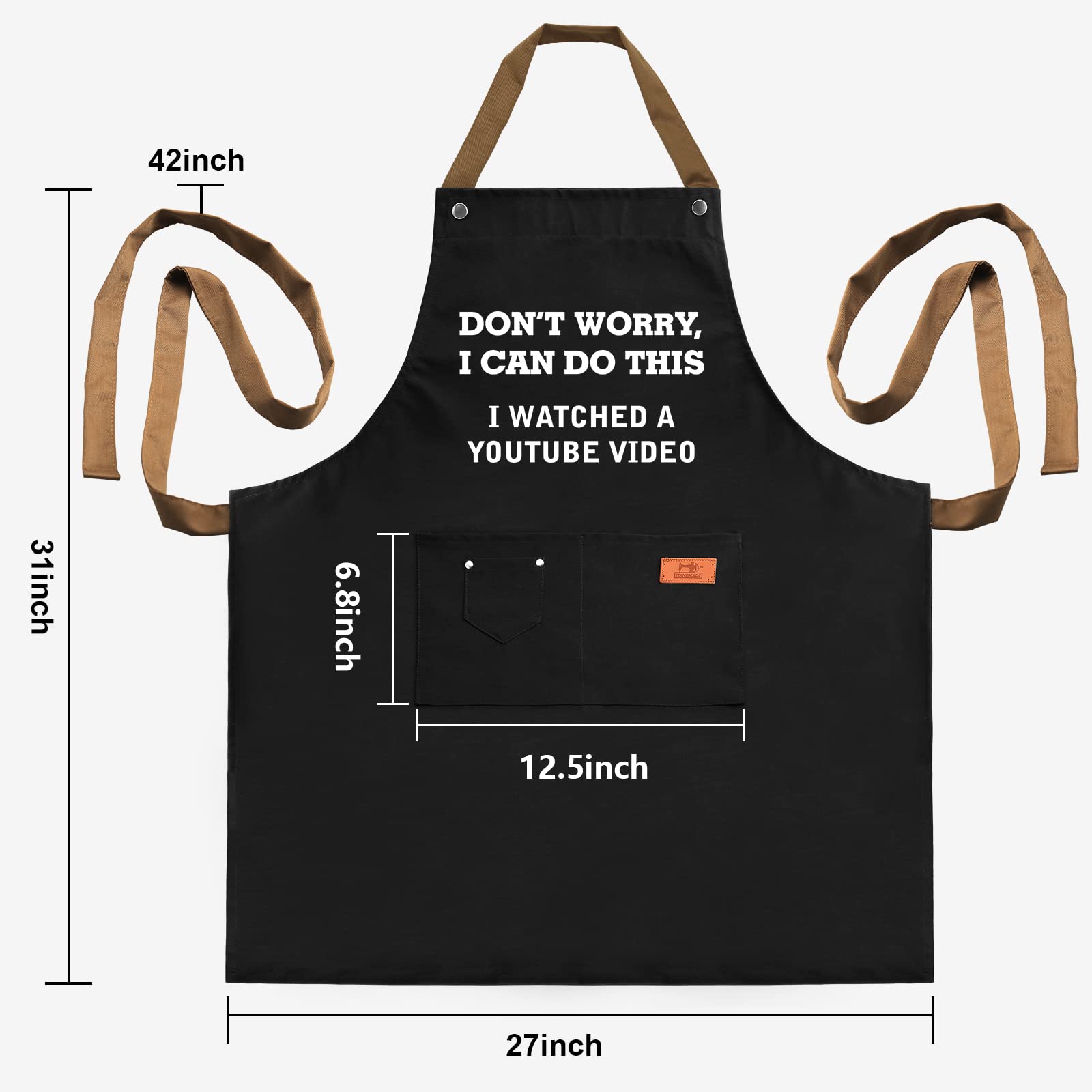 REHAVE delantal chef divertido, regalo para mujer, práctico bolsillo y estilo.