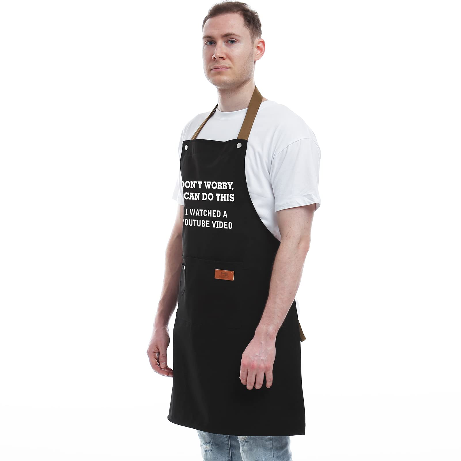 REHAVE delantal cocina regalo para novio, color y tela ligeros para cocinar.