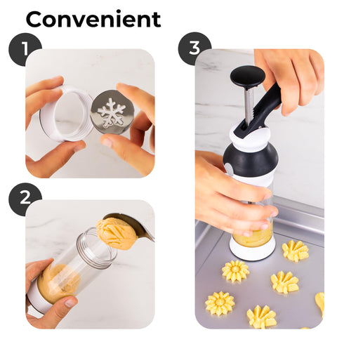 Doce patrones de acero inoxidable para galletas variadas con Reifier.