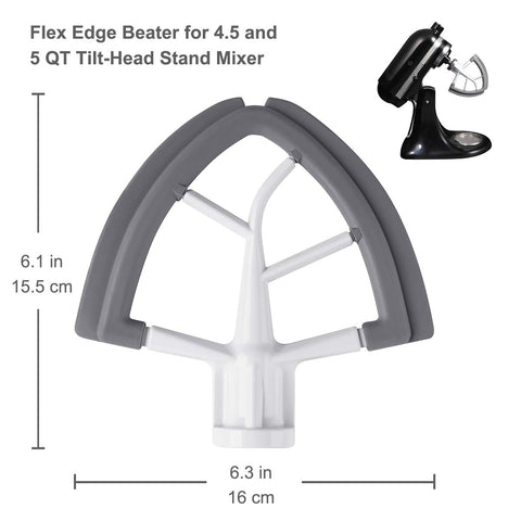 Reikame Flex Edge Beater con borde de silicona facilita la limpieza.