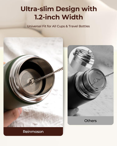 Infusor Reinmoson de acero inoxidable 304, sabor limpio y duradero