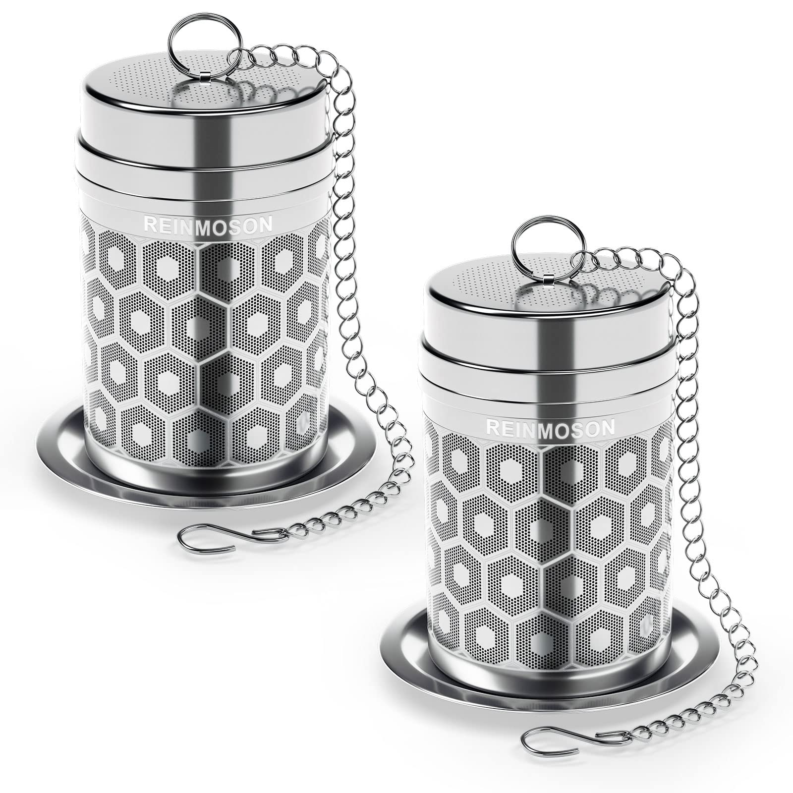 Infusor Reinmoson de té con malla ultrafina y acero 304 para hojas sueltas.