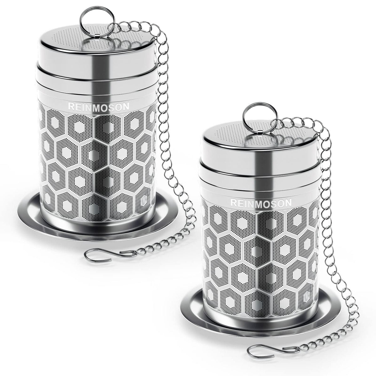 Infusor Reinmoson de té con malla ultrafina y acero 304 para hojas sueltas.