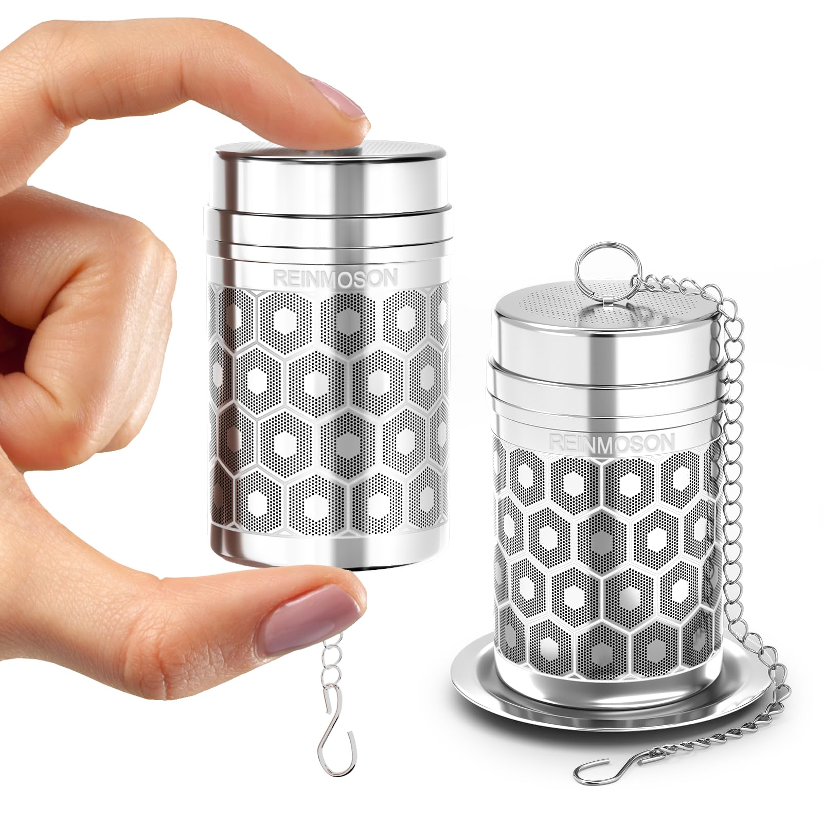 Infusor Reinmoson mini con malla ultrafina para hojas sueltas