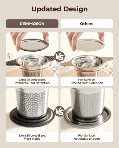 Reinmoson: malla para diversos tés, infusiones limpias.