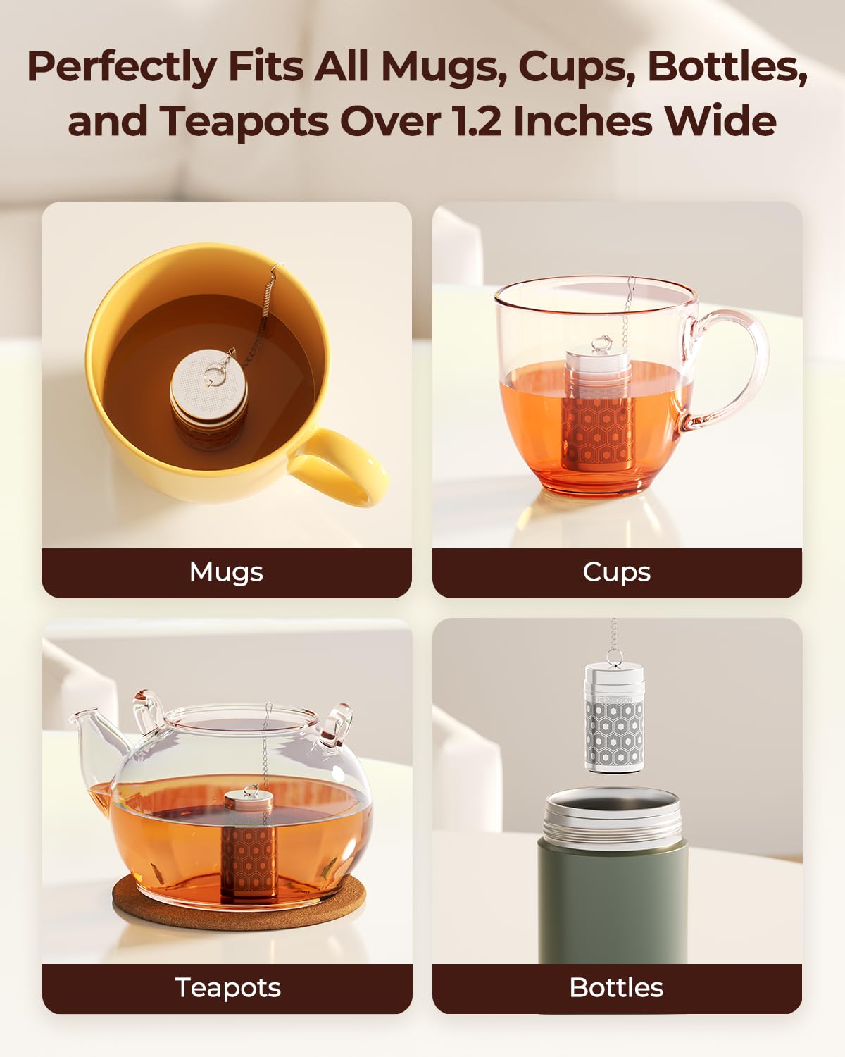 Pack Reinmoson con dos infusores mini para tazas y botellas