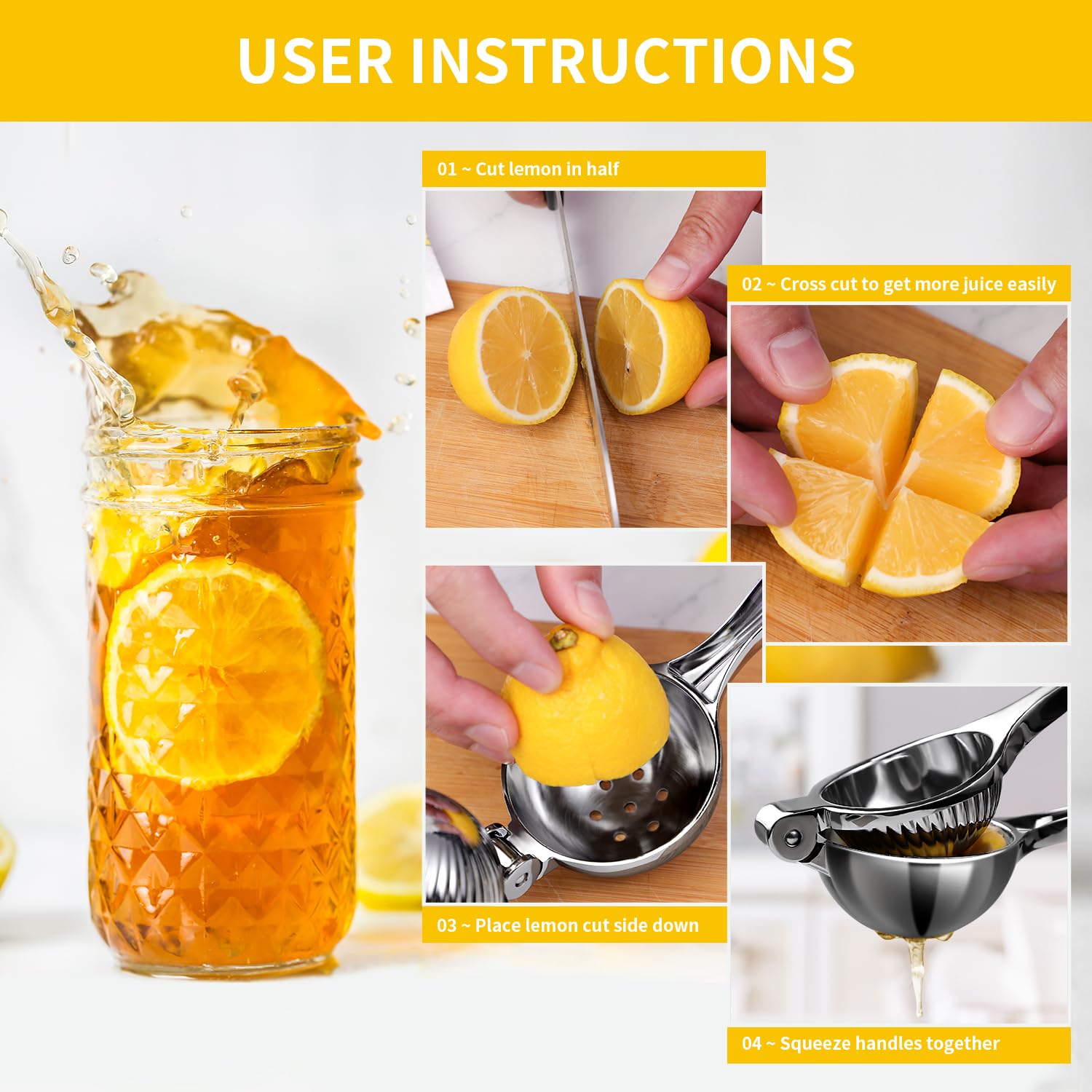 Rekix exprimidor naranja, manual, compacto y útil para bar y cocina.