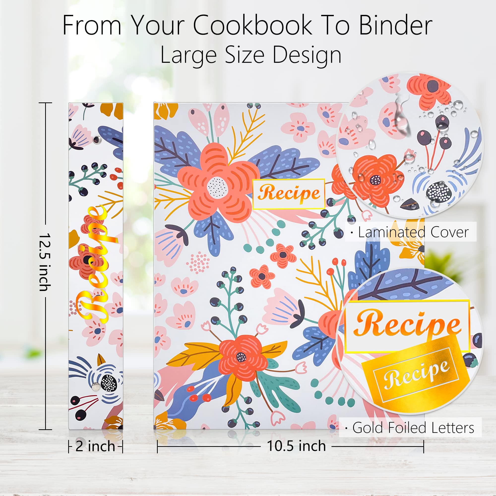Relaehih tarjetas de recetas 4x6, set de 60 para anotar ideas culinarias.