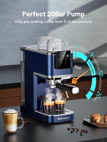 RELEXNOW Panel de pantalla LCD: fácil selección de bebidas y ajustes.