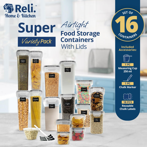 Reli contenedor 2,8 L con tapa hermética para granos y harinas.
