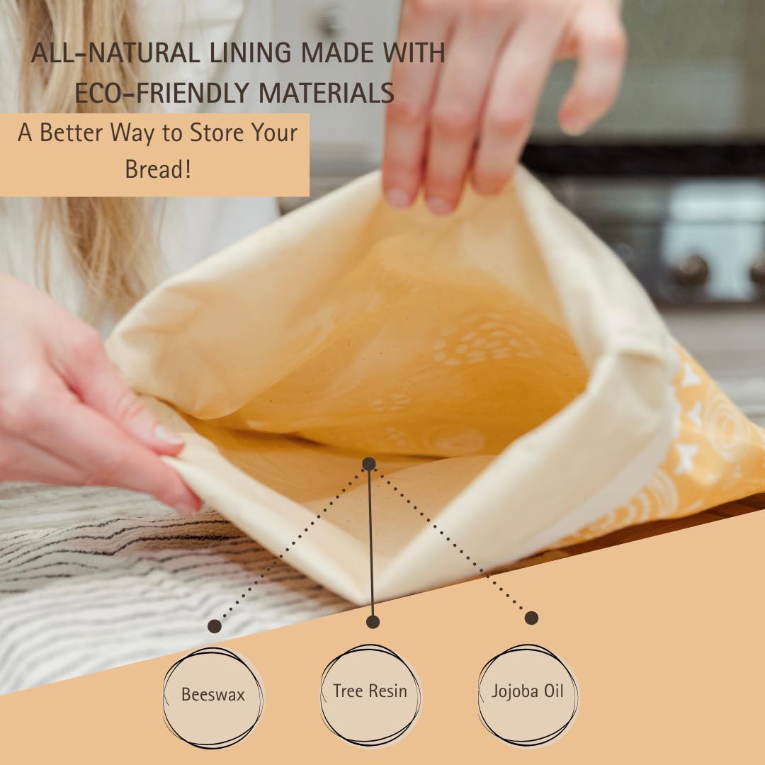Bolsas Reliable Rhodes algodón orgánico con diseño natural para la cocina