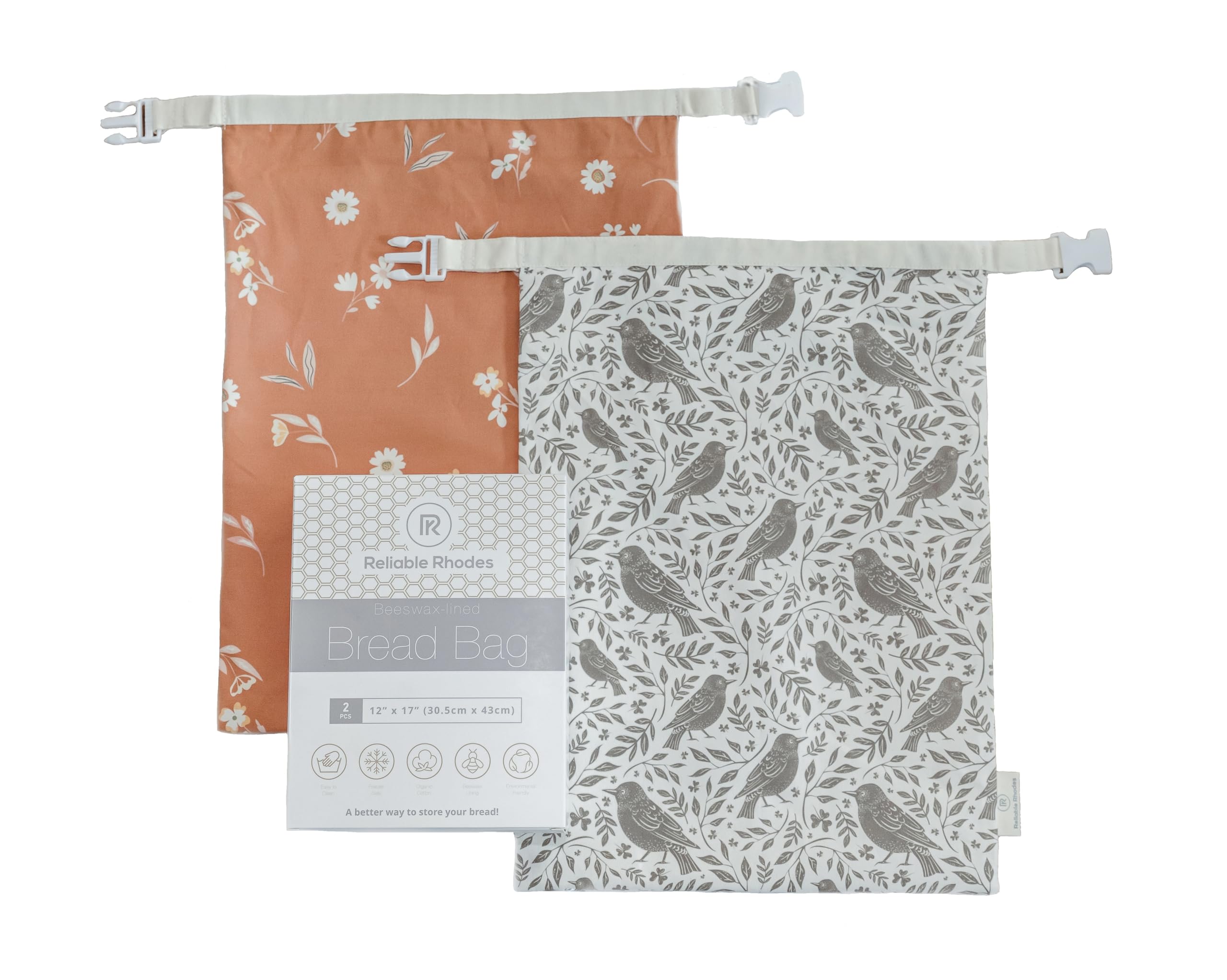 Bolsas Reliable Rhodes para pan masa madre con diseño espiral floral mantienen la frescura natural