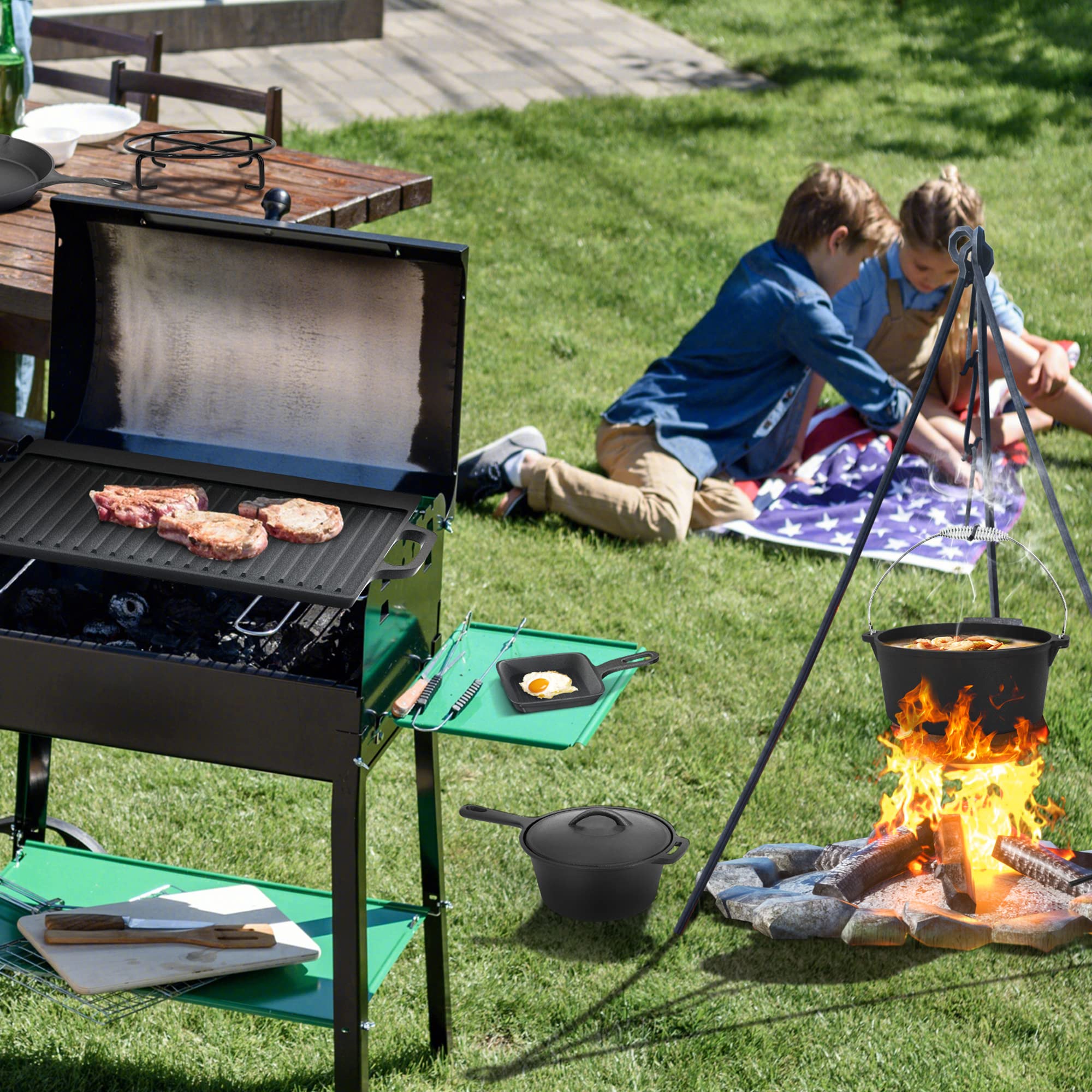 RELIANCER Kit de cocina exterior: conjunto completo para cocinar al aire libre.