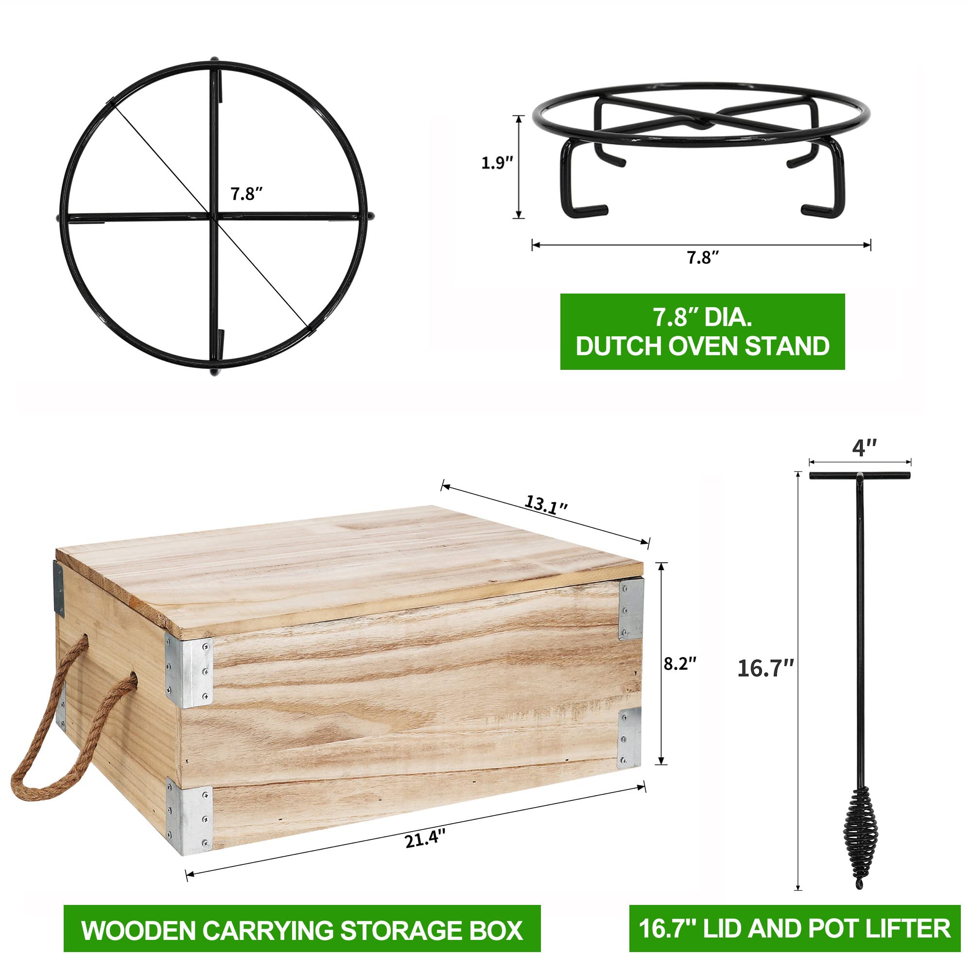 RELIANCER Soporte para cazuela: superficie adicional para cocinar al aire libre.