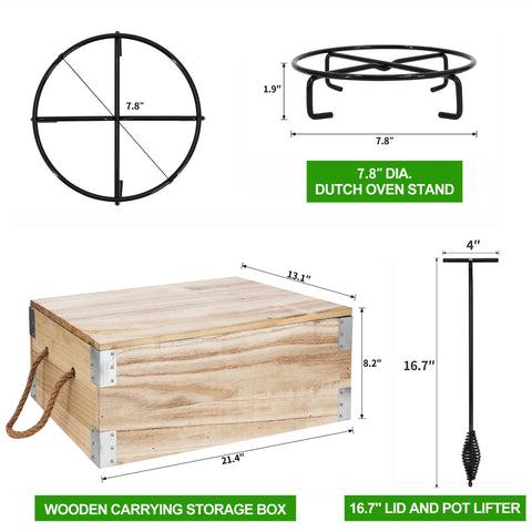 RELIANCER Soporte para cazuela: superficie adicional para cocinar al aire libre.
