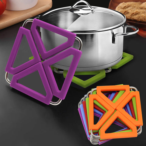 RELIANCER trivet silicona expandible 5x5 protege encimeras del calor