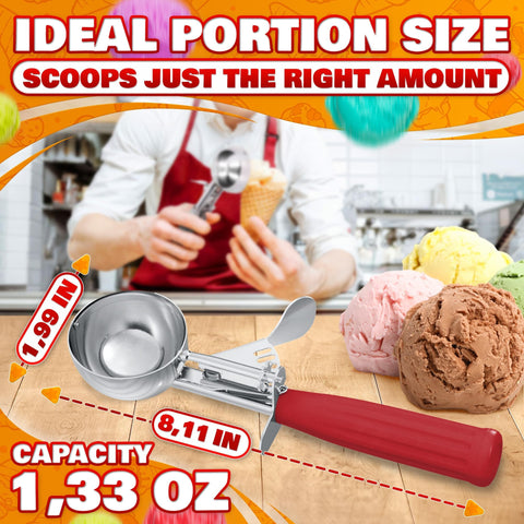 Cuchara de acero inoxidable Reluen para helados duraderos