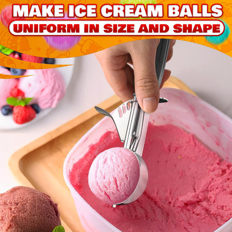 Reluen cuchara helado ideal para masa de galletas y porciones uniformes.