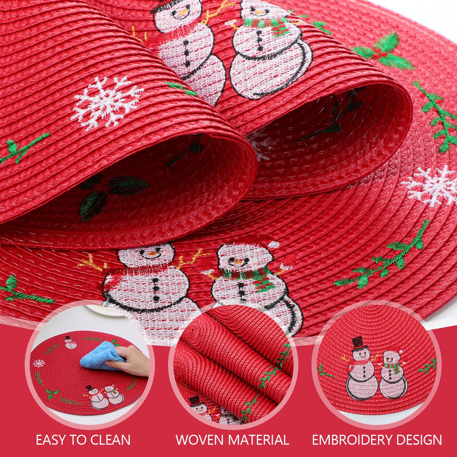 Mantel Remerry de propileno resistente con bordado, duradero y sencillo de limpiar.
