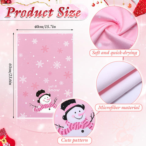 Remerry toallas de cocina rosa Navidad con camiones; práctico para secar utensilios.