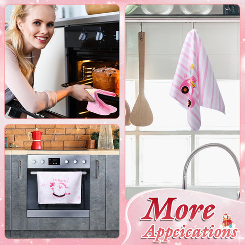 Remerry toallas de cocina rosa Navidad detalle festivo; regalo ideal.
