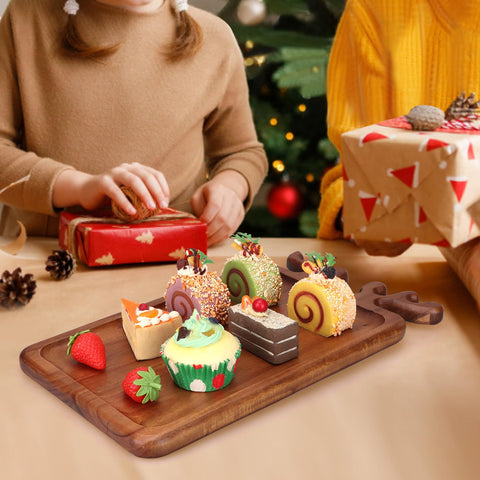 Renawe bandeja decorativa para navidad, ideal para postres, galletas y frutas.