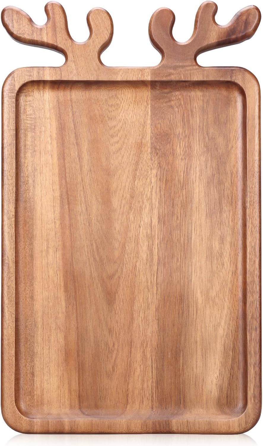 Bandeja Renawe de acacia, tabla grande para servir quesos en Navidad.