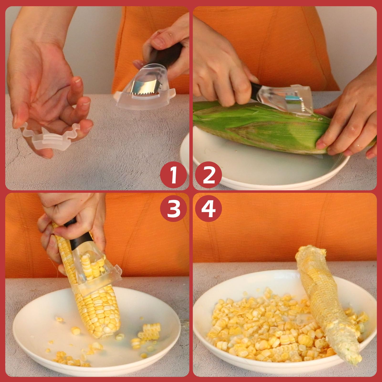 ReneeChef diseño ergonómico con agarre suave para mayor control
