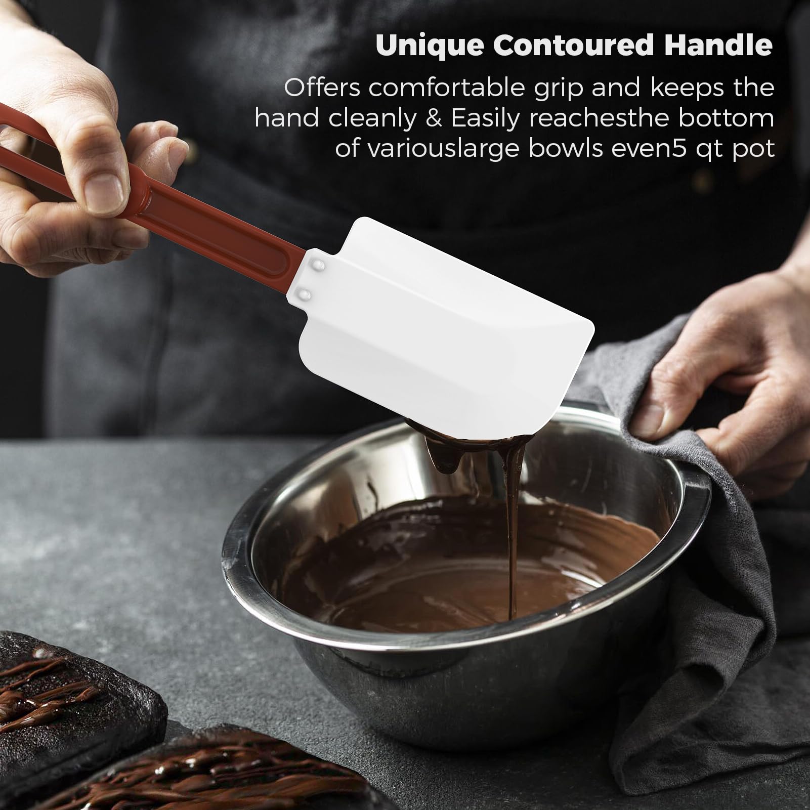 Diseño contorneado ReneeChef para raspar con precisión