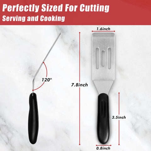 ReneeChef espátula mini servir-voltear, ideal para girar postres y porciones.