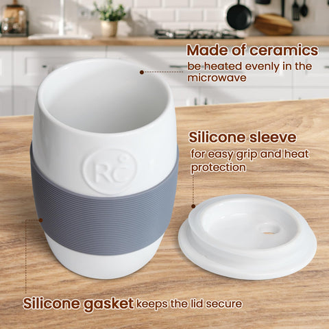 Material cerámico 100% apto para alimentos para microondas.