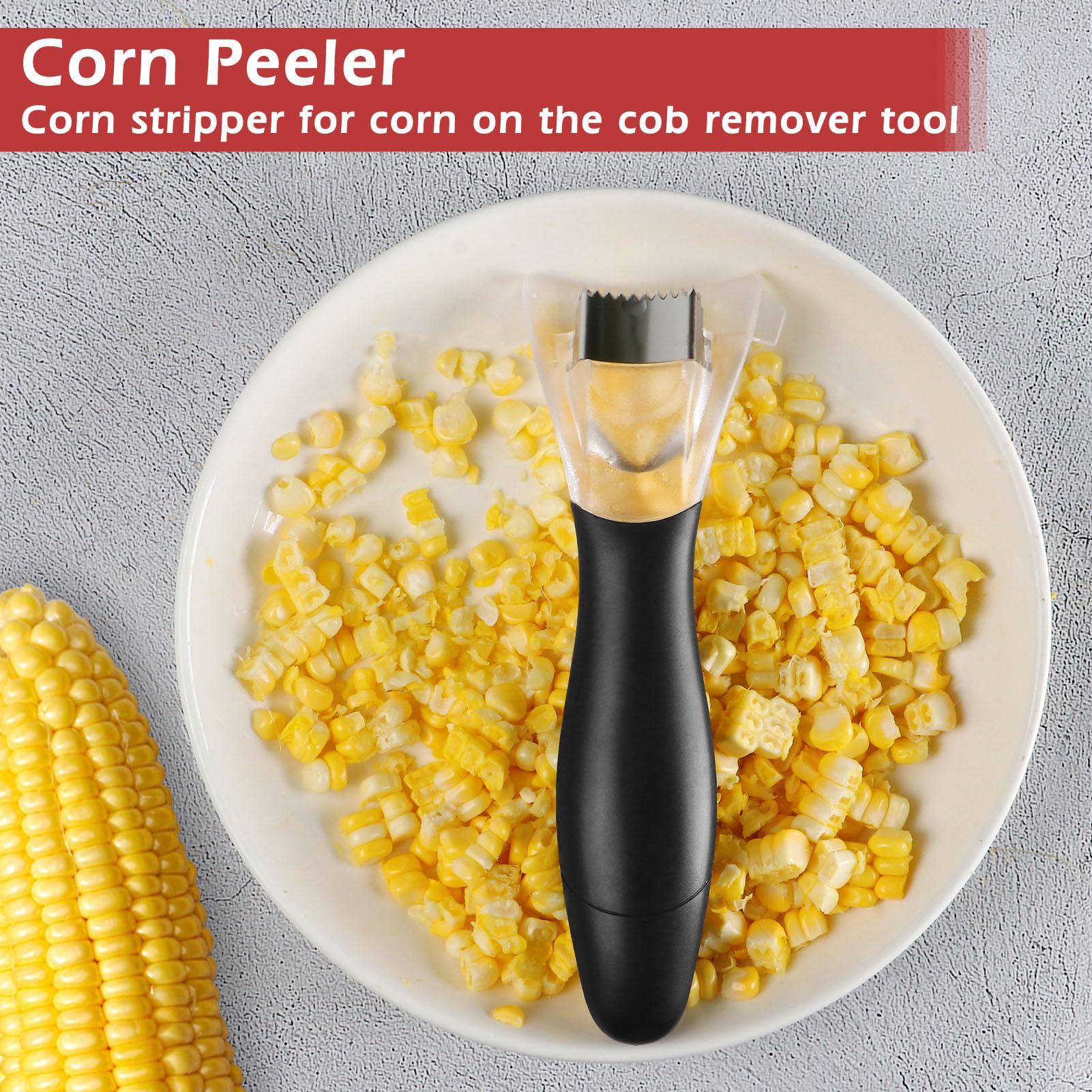 ReneeChef pelador mazorca con mango ergonómico para uso cómodo