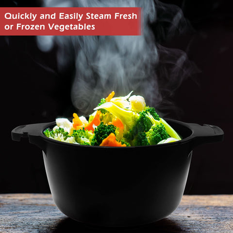 ReneeChef Vaporera Microondas 1 Cuarto - verduras al vapor con textura