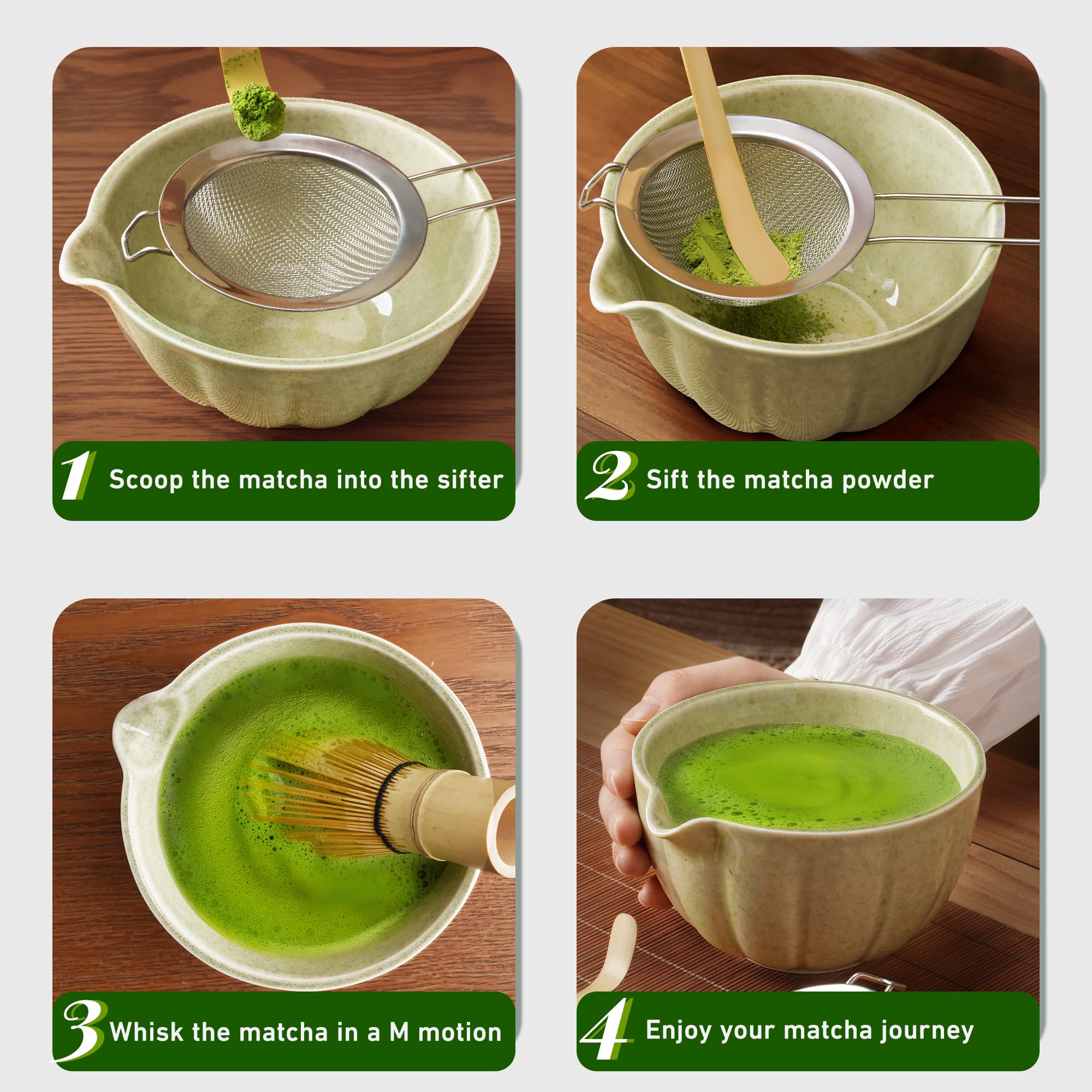 Renmxj Matcha instrucciones detalladas para preparar té perfectamente
