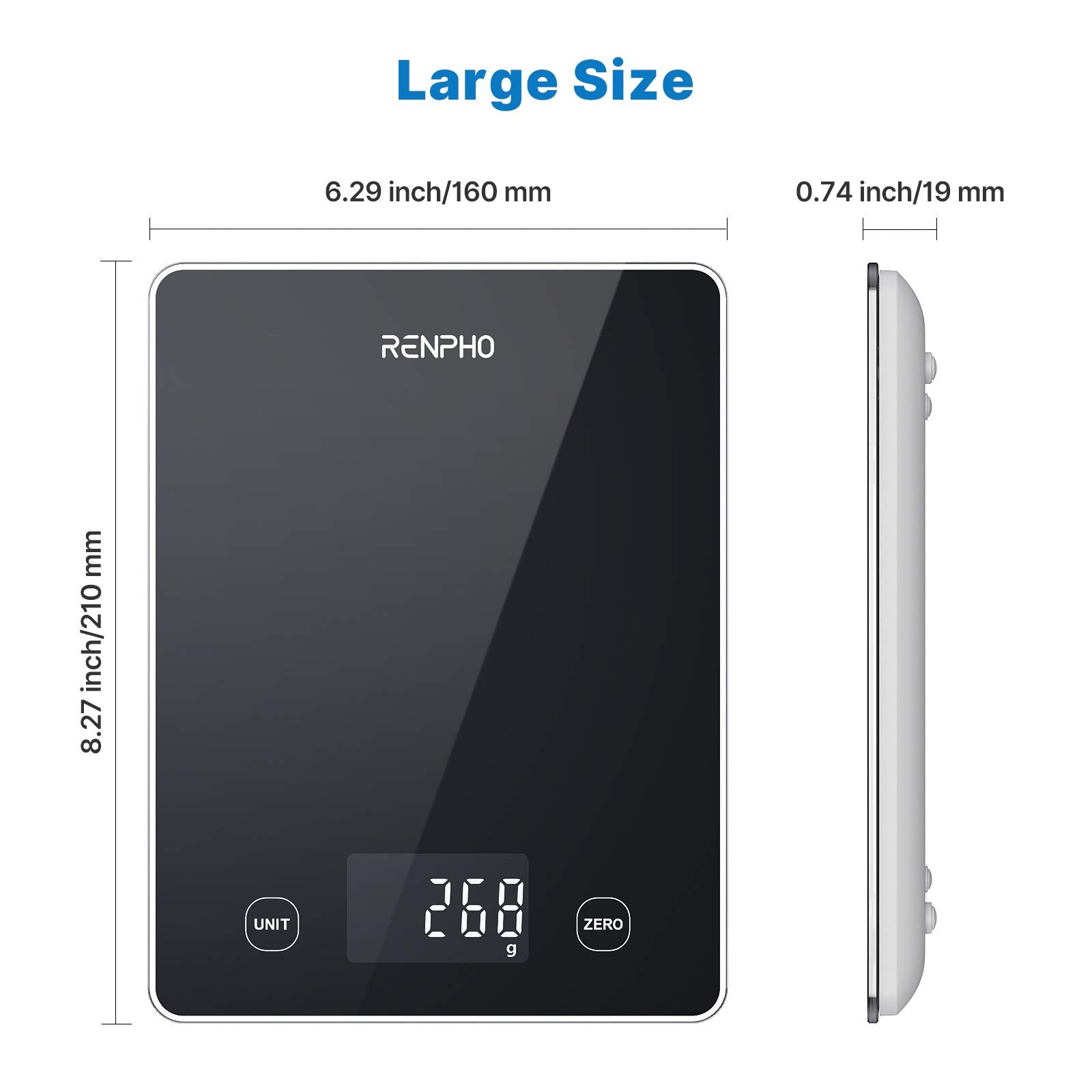 Renpho Escala Digital de Cocina peso preciso en gramos y kilogramos.