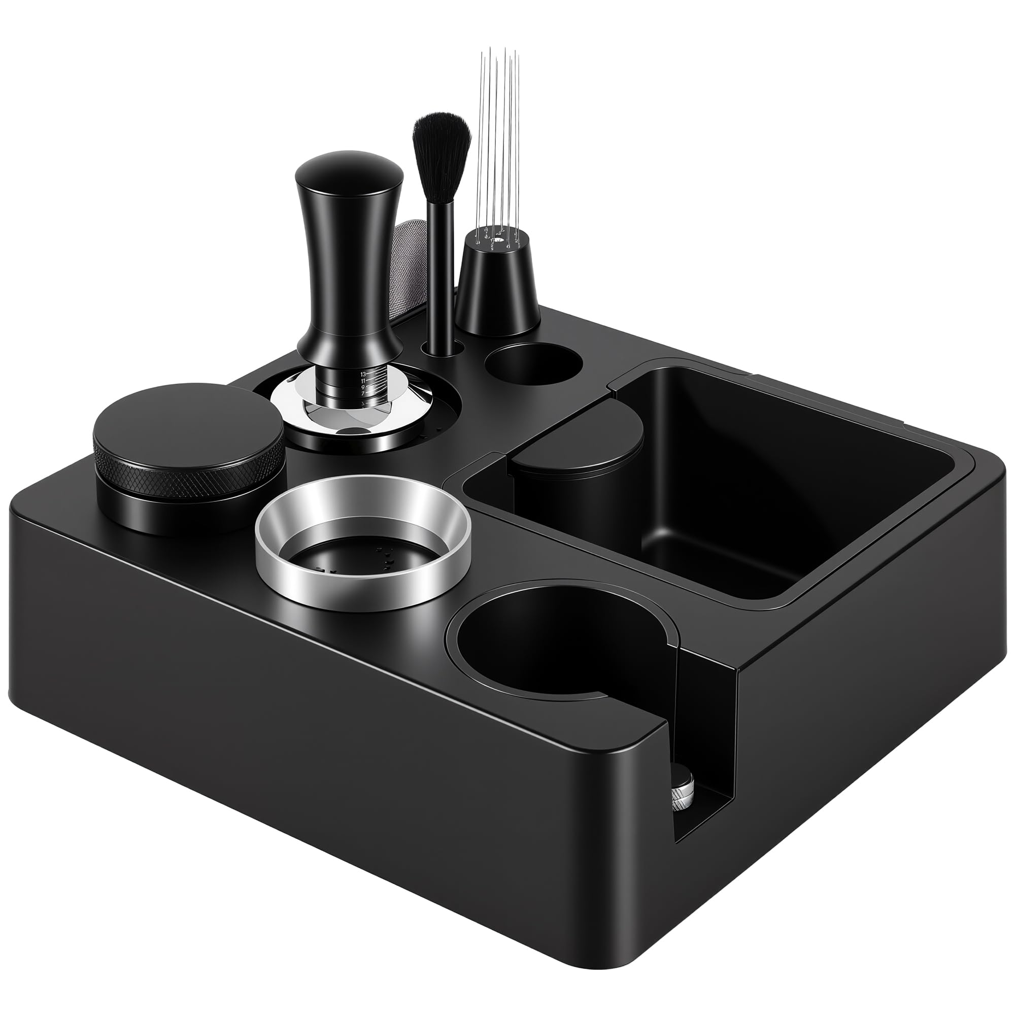 Reoszeank Knock Box espresso, recoge posos para un flujo de trabajo limpio