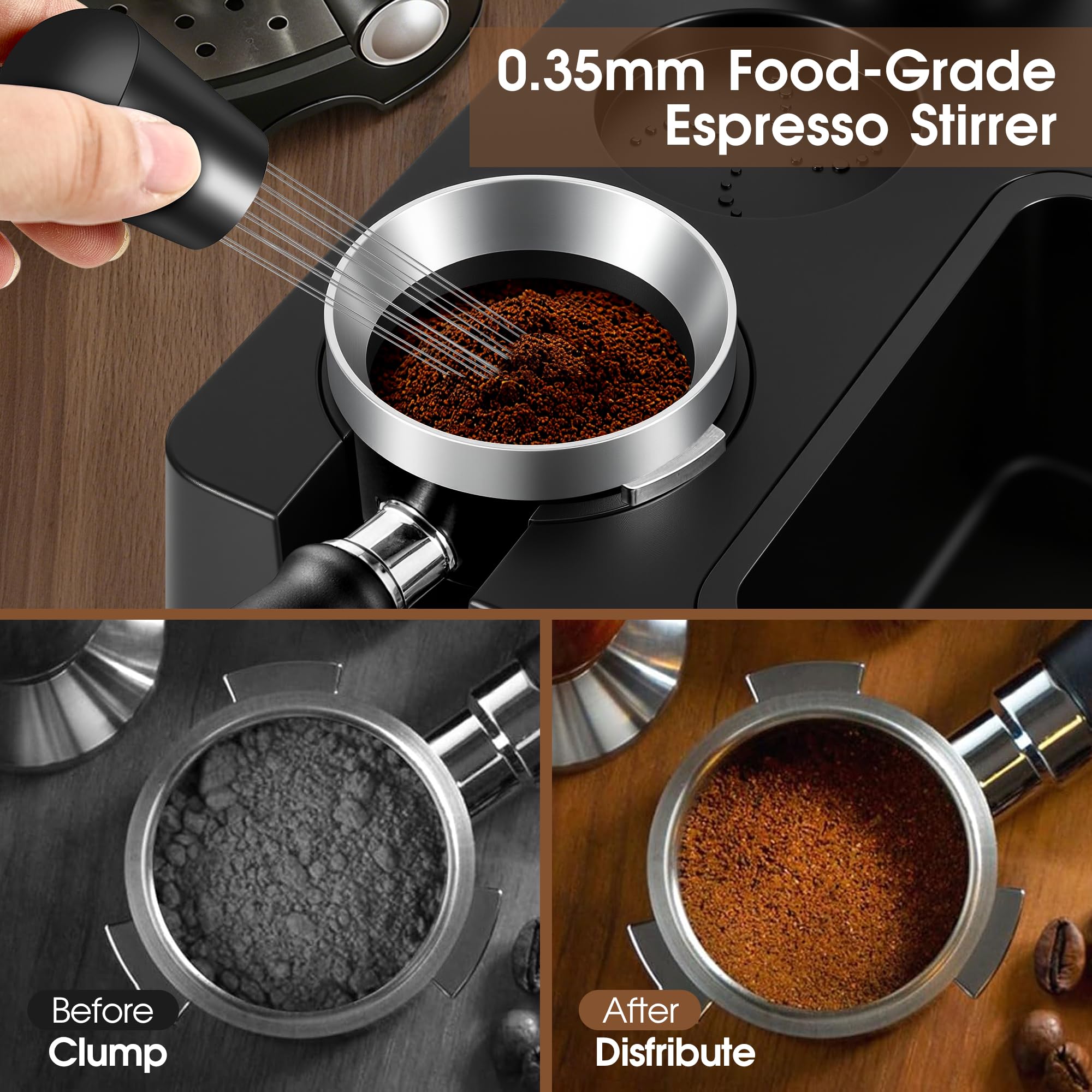 Reoszeank Magnetic Dosing Funnel espresso, dosificar con precisión sin desorden